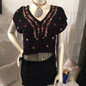 F21 BoHo Fringe Crop! 